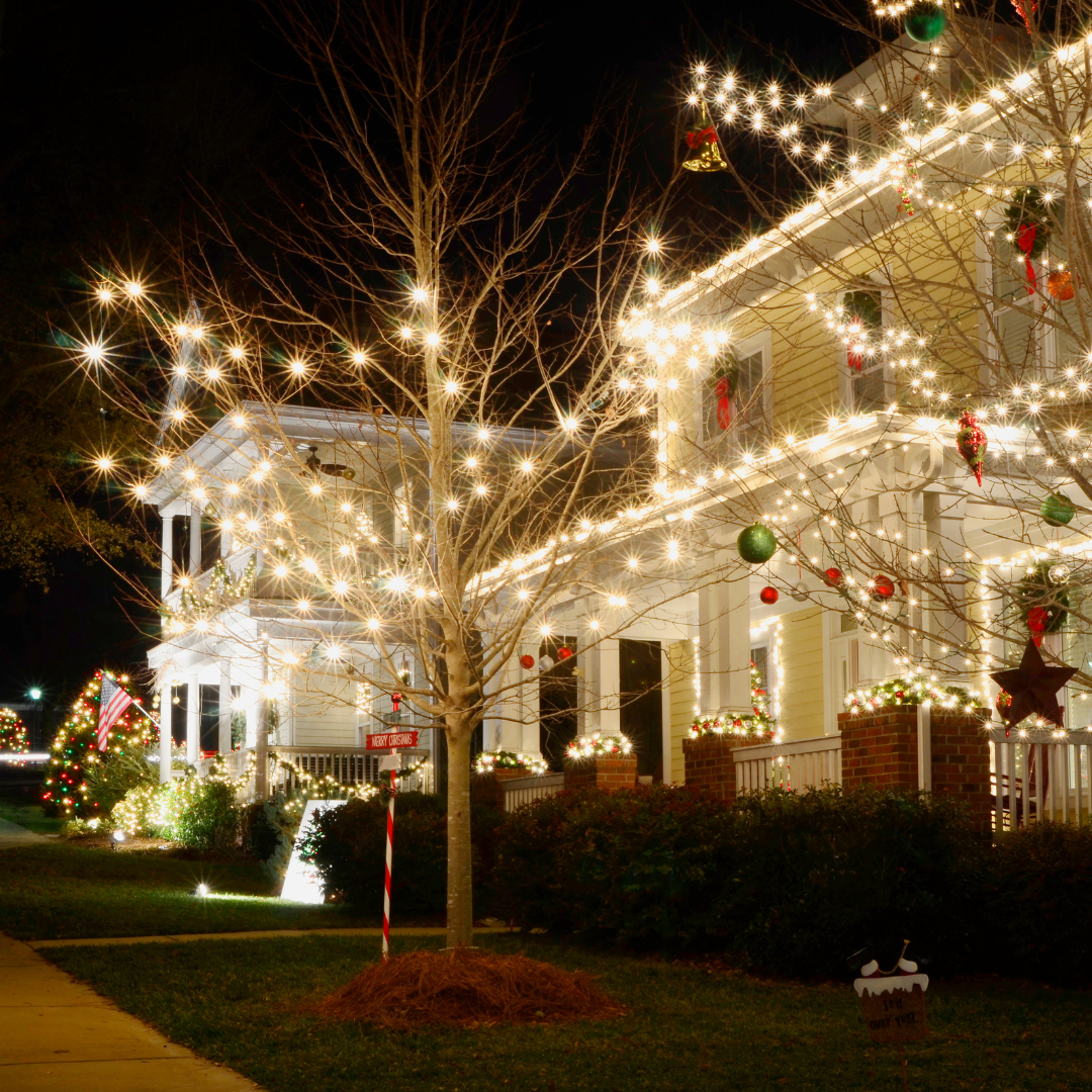 Natal Iluminado. Decoração de natal USA